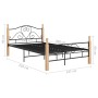 Estructura de cama de metal negro 120x200 cm de vidaXL, Camas y somieres - Ref: Foro24-324941, Precio: 112,72 €, Descuento: %