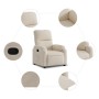 Sillón reclinable tela de microfibra beige en Sillones | Comprar online en Foru.es