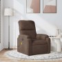 Sillón reclinable de masaje tela de microfibra marrón en Sillones | Comprar online en Foru.es