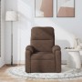 Sillón reclinable de masaje tela de microfibra marrón en Sillones | Comprar online en Foru.es