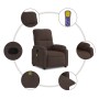 Sillón reclinable de masaje tela de microfibra marrón en Sillones | Comprar online en Foru.es