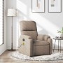 Sillón reclinable de masaje tela de microfibra gris taupe en Sillones | Comprar online en Foru.es