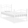 Estructura de cama de metal blanco 90x200 cm de vidaXL, Camas y somieres - Ref: Foro24-324968, Precio: 87,33 €, Descuento: %