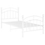 Estructura de cama de metal blanco 90x200 cm de vidaXL, Camas y somieres - Ref: Foro24-324968, Precio: 87,33 €, Descuento: %