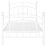 Estructura de cama de metal blanco 90x200 cm de vidaXL, Camas y somieres - Ref: Foro24-324968, Precio: 87,33 €, Descuento: %