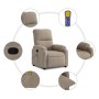 Sillón reclinable de masaje tela de microfibra gris taupe en Sillones | Comprar online en Foru.es