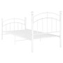 Estructura de cama de metal blanco 90x200 cm de vidaXL, Camas y somieres - Ref: Foro24-324968, Precio: 87,33 €, Descuento: %