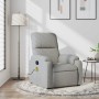 Sillón reclinable de masaje tela de microfibra gris claro en Sillones | Comprar online en Foru.es