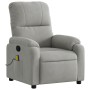 Sillón reclinable de masaje tela de microfibra gris claro en Sillones | Comprar online en Foru.es