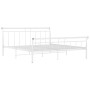 Estructura de cama de metal blanca 160x200 cm de vidaXL, Camas y somieres - Ref: Foro24-325043, Precio: 145,58 €, Descuento: %