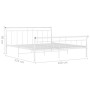Estructura de cama de metal blanca 160x200 cm de vidaXL, Camas y somieres - Ref: Foro24-325043, Precio: 145,58 €, Descuento: %