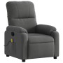 Sillón reclinable de masaje tela de microfibra gris oscuro en Sillones | Comprar online en Foru.es