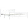 Estructura de cama de metal blanco 200x200 cm de vidaXL, Camas y somieres - Ref: Foro24-285301, Precio: 136,92 €, Descuento: %