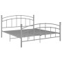 Estructura de cama de metal gris 140x200 cm de vidaXL, Camas y somieres - Ref: Foro24-324978, Precio: 132,75 €, Descuento: %