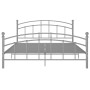 Estructura de cama de metal gris 140x200 cm de vidaXL, Camas y somieres - Ref: Foro24-324978, Precio: 132,75 €, Descuento: %