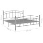Estructura de cama de metal gris 140x200 cm de vidaXL, Camas y somieres - Ref: Foro24-324978, Precio: 132,75 €, Descuento: %