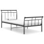 Estructura de cama de metal negro 100x200 cm de vidaXL, Camas y somieres - Ref: Foro24-325033, Precio: 104,91 €, Descuento: %