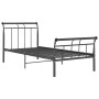 Estructura de cama de metal negro 100x200 cm de vidaXL, Camas y somieres - Ref: Foro24-325033, Precio: 104,91 €, Descuento: %