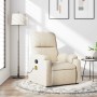 Sillón reclinable de masaje tela de microfibra beige en Sillones | Comprar online en Foru.es