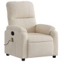 Sillón reclinable de masaje tela de microfibra beige en Sillones | Comprar online en Foru.es