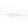 Estructura de cama de metal blanco 120x200 cm de vidaXL, Camas y somieres - Ref: Foro24-324974, Precio: 95,54 €, Descuento: %