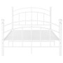 Estructura de cama de metal blanco 120x200 cm de vidaXL, Camas y somieres - Ref: Foro24-324974, Precio: 95,54 €, Descuento: %