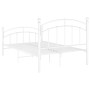 Estructura de cama de metal blanco 120x200 cm de vidaXL, Camas y somieres - Ref: Foro24-324974, Precio: 95,54 €, Descuento: %