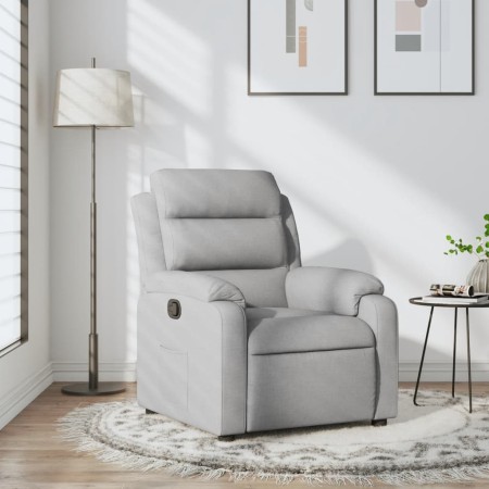 Sillón reclinable de tela gris claro en Sillones | Comprar online en Foru.es