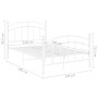 Estructura de cama de metal blanco 120x200 cm de vidaXL, Camas y somieres - Ref: Foro24-324974, Precio: 95,54 €, Descuento: %