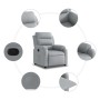 Sillón reclinable de tela gris claro en Sillones | Comprar online en Foru.es