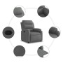Sillón reclinable de tela gris oscuro en Sillones | Comprar online en Foru.es