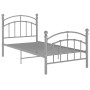 Estructura de cama de metal gris 100x200 cm de vidaXL, Camas y somieres - Ref: Foro24-324972, Precio: 106,99 €, Descuento: %