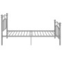 Estructura de cama de metal gris 100x200 cm de vidaXL, Camas y somieres - Ref: Foro24-324972, Precio: 106,99 €, Descuento: %