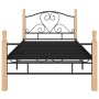 Estructura de cama de metal negra 90x200 cm de vidaXL, Camas y somieres - Ref: Foro24-324939, Precio: 94,53 €, Descuento: %