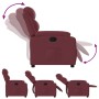 Sillón reclinable de tela rojo tinto en Sillones | Comprar online en Foru.es