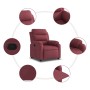 Sillón reclinable de tela rojo tinto en Sillones | Comprar online en Foru.es