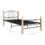 Estructura de cama de metal negra 90x200 cm de vidaXL, Camas y somieres - Ref: Foro24-324939, Precio: 94,53 €, Descuento: %