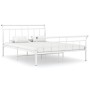 Estructura de cama de metal blanco 140x200 cm de vidaXL, Camas y somieres - Ref: Foro24-325040, Precio: 98,98 €, Descuento: %