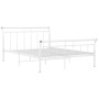Estructura de cama de metal blanco 140x200 cm de vidaXL, Camas y somieres - Ref: Foro24-325040, Precio: 98,98 €, Descuento: %