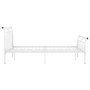 Estructura de cama de metal blanco 140x200 cm de vidaXL, Camas y somieres - Ref: Foro24-325040, Precio: 98,98 €, Descuento: %