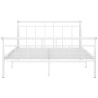 Estructura de cama de metal blanco 140x200 cm de vidaXL, Camas y somieres - Ref: Foro24-325040, Precio: 98,98 €, Descuento: %