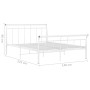 Estructura de cama de metal blanco 140x200 cm de vidaXL, Camas y somieres - Ref: Foro24-325040, Precio: 98,98 €, Descuento: %