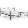Estructura de cama de metal negro 200x200 cm de vidaXL, Camas y somieres - Ref: Foro24-324938, Precio: 161,22 €, Descuento: %