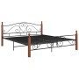 Estructura de cama de metal negro 200x200 cm de vidaXL, Camas y somieres - Ref: Foro24-324938, Precio: 161,22 €, Descuento: %