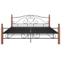 Estructura de cama de metal negro 200x200 cm de vidaXL, Camas y somieres - Ref: Foro24-324938, Precio: 161,22 €, Descuento: %