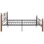 Estructura de cama de metal negro 200x200 cm de vidaXL, Camas y somieres - Ref: Foro24-324938, Precio: 161,22 €, Descuento: %