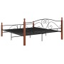 Estructura de cama de metal negro 200x200 cm de vidaXL, Camas y somieres - Ref: Foro24-324938, Precio: 161,22 €, Descuento: %