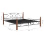 Estructura de cama de metal negro 200x200 cm de vidaXL, Camas y somieres - Ref: Foro24-324938, Precio: 161,22 €, Descuento: %