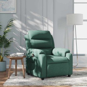 Sillón reclinable de tela verde oscuro en Sillones | Comprar online en Foru.es