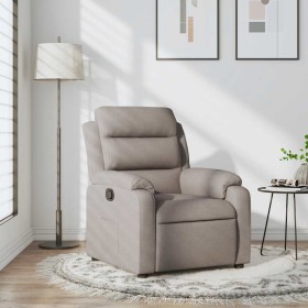 Sillón reclinable de tela gris taupe en Sillones | Comprar online en Foru.es